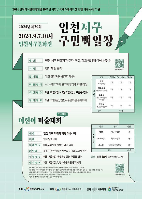 2024년 주민의 날 기념 제29회 인천서구 주민 공모전