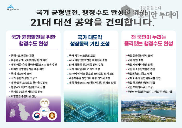 행정수도 ‘완성’에 15조 투입 추진…세종시, 대선 공약화 전면 돌입