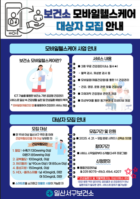 ‘모바일헬스케어’ 참여자 모집…고양시