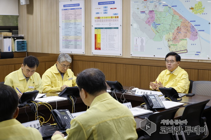 폭우 대책 점검 나선 진교훈 강서구청장, ‘한발 앞선 대응’ 강조