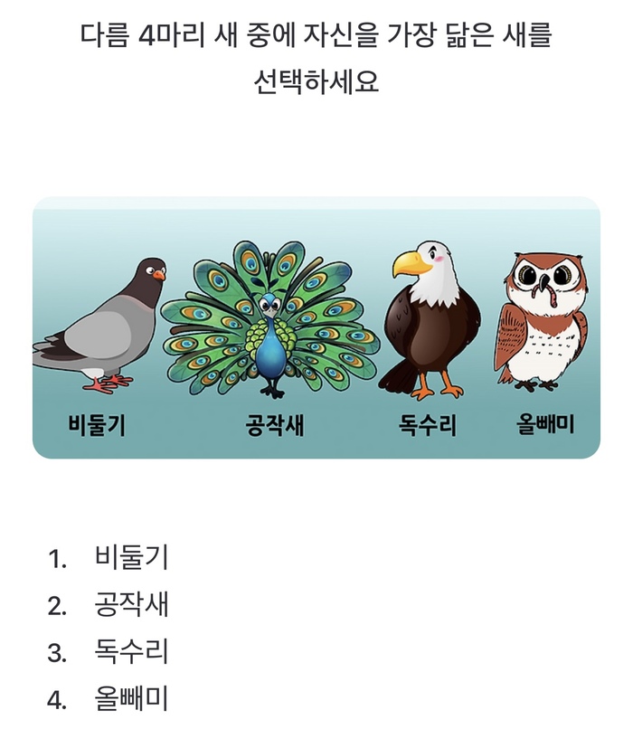 [성격 테스트] 당신은 어떤 새에 더 가까운 사람인가요?