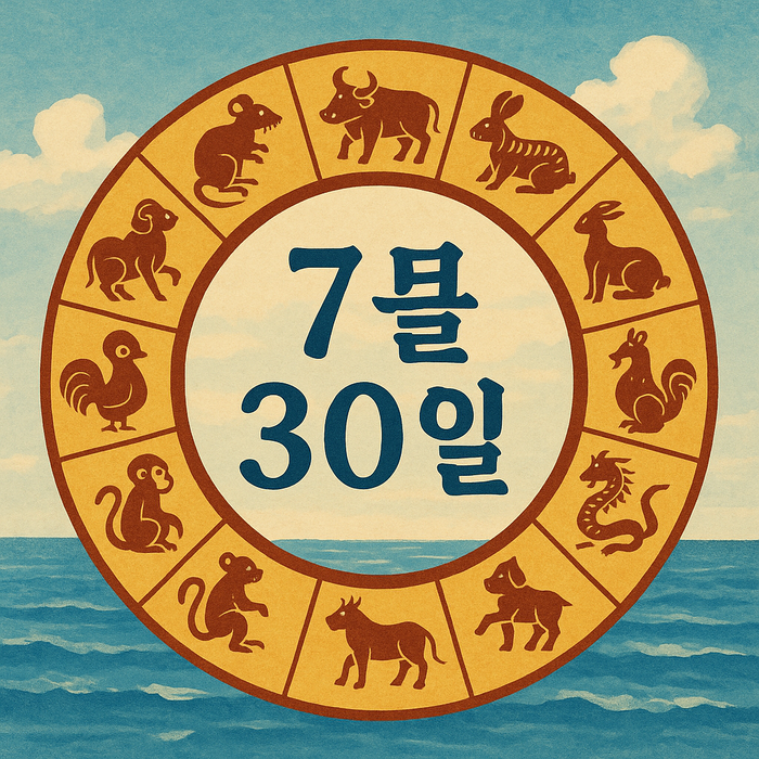 7월 30일 띠별 오늘의 운세 ― 경자(庚子) 일진