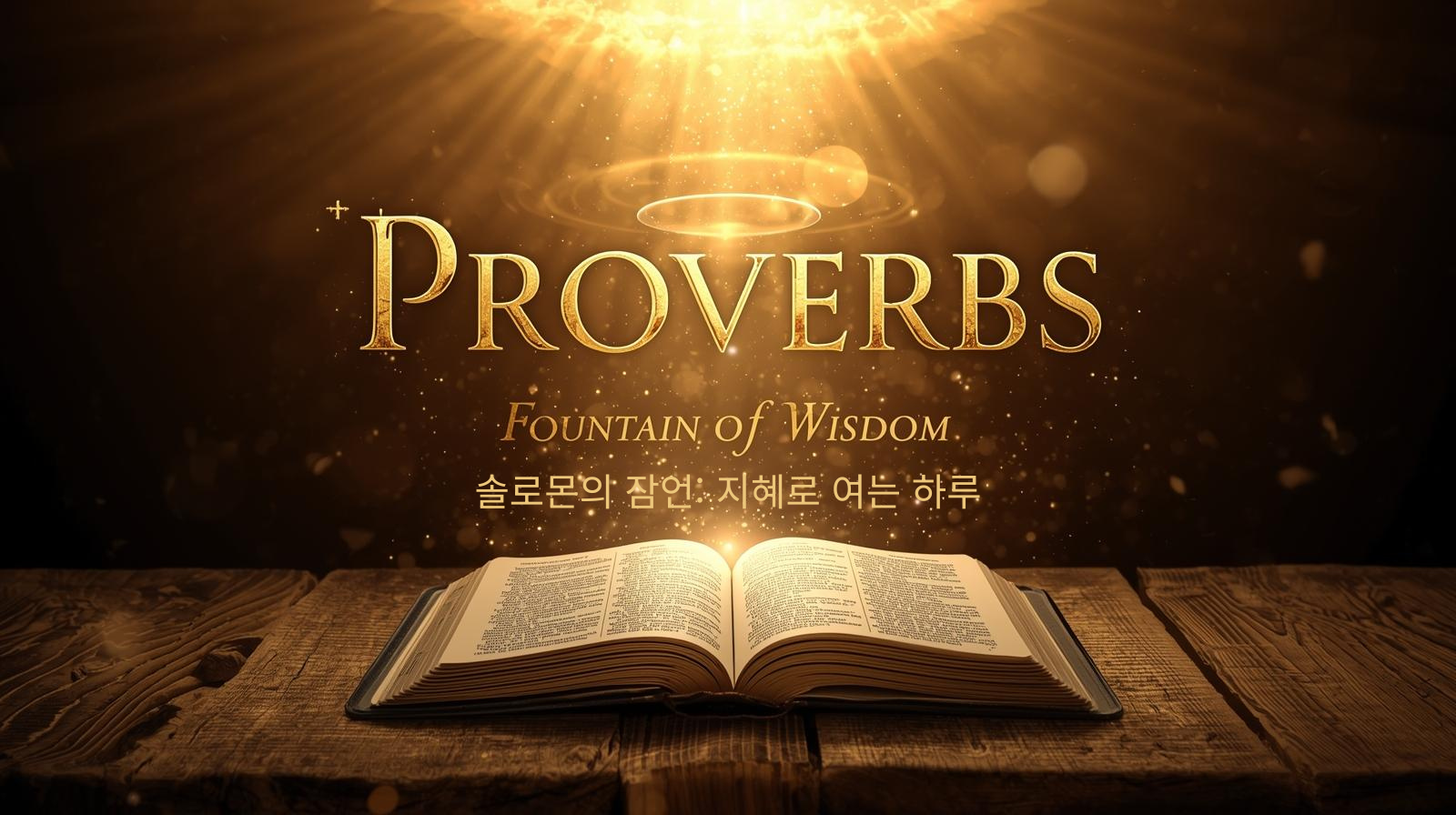 지혜의 샘터 잠언 6장 – 솔로몬의 지혜