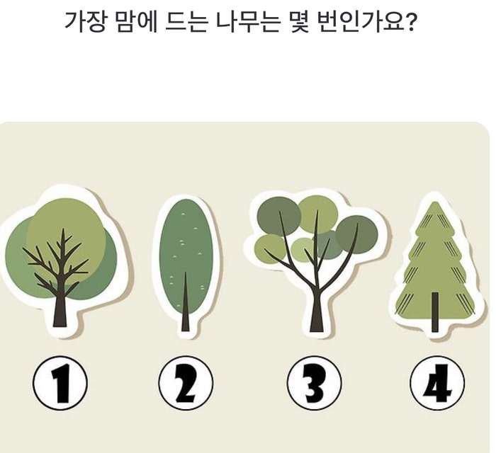 [심리테스트] 마음에 드는 나무로 알아보는 당신의 성격 유형