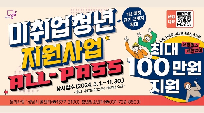 미취업 청년 지원사업(ALL-Pass) 하반기 대상자 확대 모집