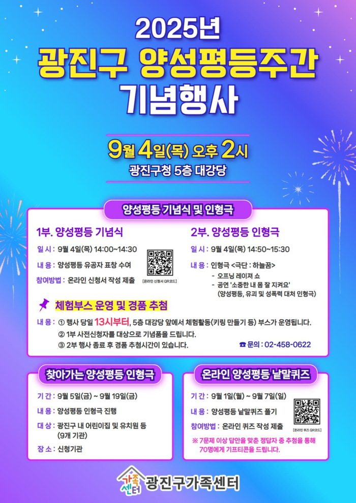 광진구, 제30회 양성평등주간 맞아 기념행사 개최