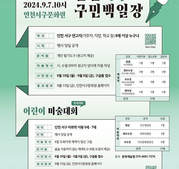 2024년 주민의 날 기념 제29회 인천서구 주민 공모전