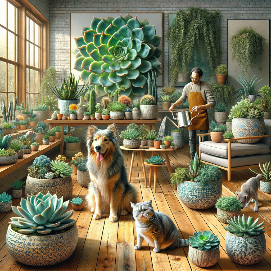 Thriving Together: Pets and Succulent Spaces Unite