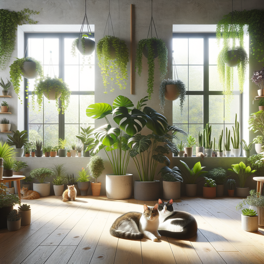 Sunlight Harmony: Nurturing Plants and Cats Together