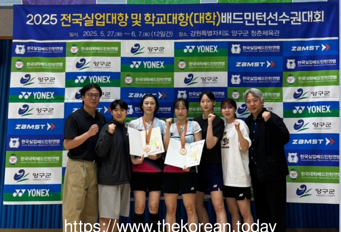 배드민턴팀, 창단 6개월 만에 전국대회 메달 획득