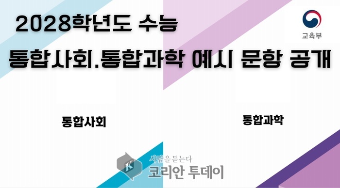 2028학년도 수능 ‘통합사회·통합과학’ 예시 문항 공개